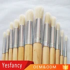 good quality Chungking bristle hair round head artist oil paint brush natural bristle brush