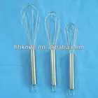 3 Piece Stainless Steel Hand Whisk Egg Frother-- Stainless Steel French Whip - Handle Milk Egg Beater Whisk