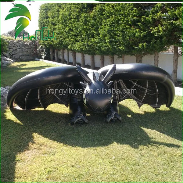 inflatable black toothless dragon (1)
