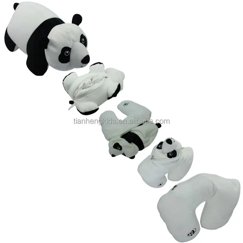 Valentines Animal Shape Microbeads Filling Transformative Travel Pillow panda plush toy, View ...