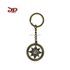 Custom metal star compass key chain/key chain