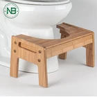 The bamboo Original Adjustable Height Bathroom Toilet Stool