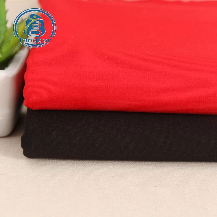 High Quality Plain Dyed Ponte De Roma Knit Rayon Nylon Spandex Fabric for Women Skinny Pants