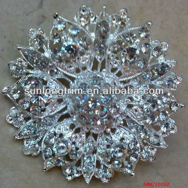 clear diamond rhinestone brooch