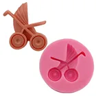 Baby carriage DIY baking handmade Silicone rubber 3d fondant soap cake chocolate ice mold