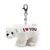Kawaii Plush Polar Bear Stuffed Stuffed Polar Bear Clip Toy Keychain Peluches Animal Plush Snow White Bear Keychain