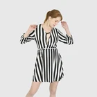 Our top 10 sexy vintage ladies 2019 club travel long sleeve striped office dress women fashion party dress
