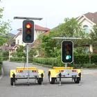 ODM Bespoke Solar Powered LED Remote Control LED Stop Light Portable Green Blue For Sale Traffic Signal Lights
