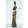 Wholesale resin black lady figurines for home decoration