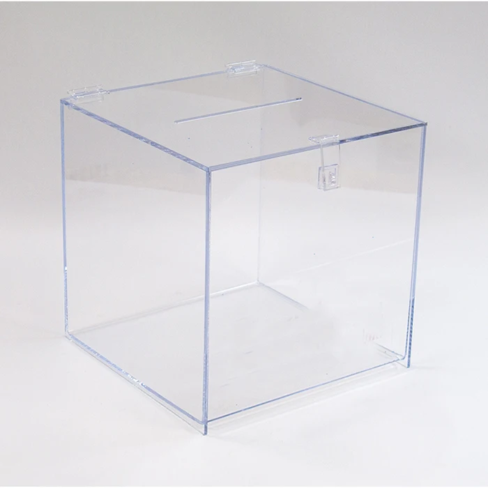 Transparente Acr Lico Urnas Cubo Con Tapa Abatible Buy Caja De