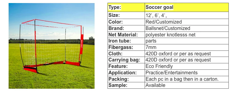 Bownet 6 x 12 Portable Soccer Goal