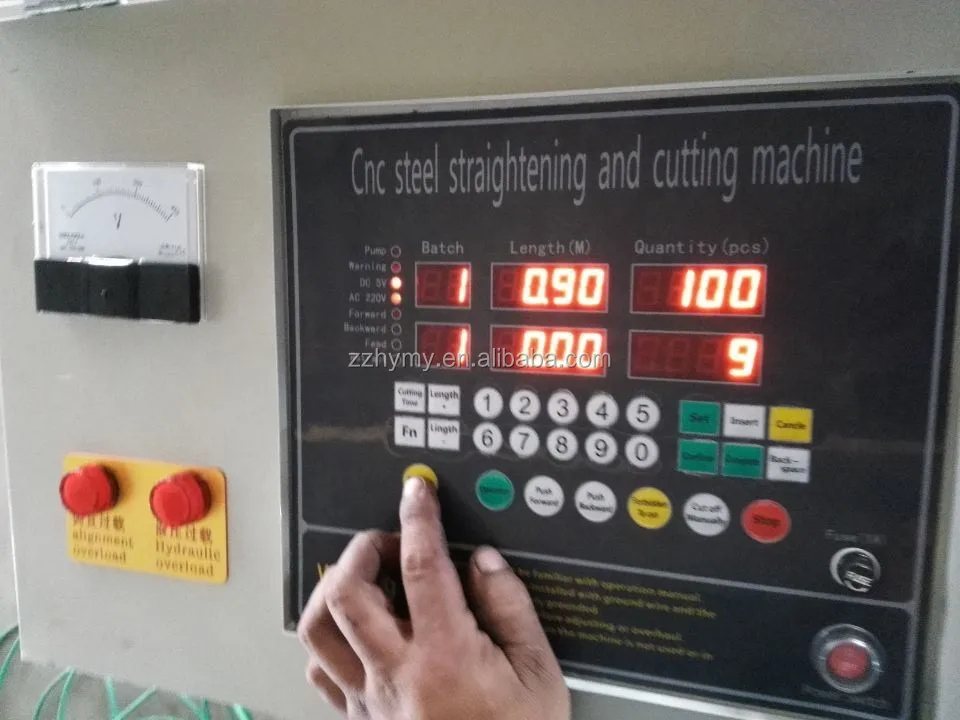 steel bar straighening and cutting machine