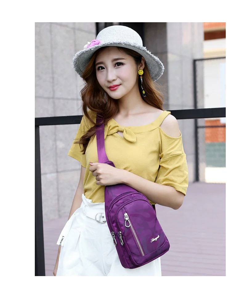 Nylon Chest Pack Waterproof Casual Female Crossbody Shoulder Bag Camouflage Women Messenger Bags Sling Chest Pack Women Bag Nylon Chest Pack Waterproof Casual Female Crossbody Shoulder Bag Camouflage Women Messenger Bags Sling Chest Pack Women Bag