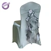 2014 Hot sale organza/taffeta wedding decoration ruffle chair sash wholesale