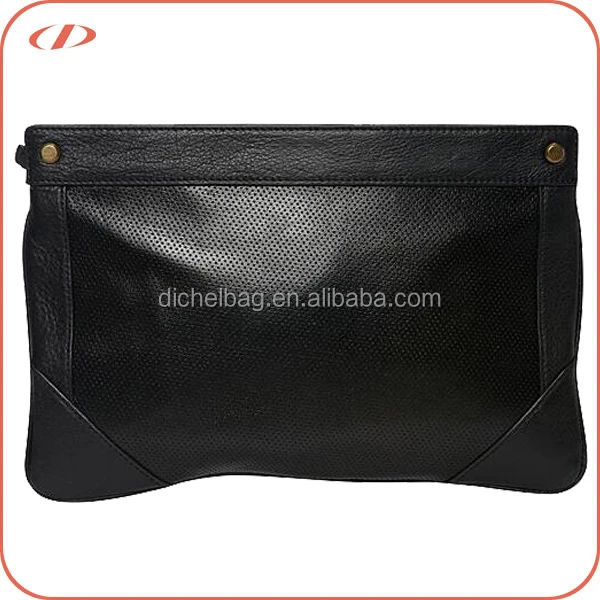 custom designer high quality real leather bag clutch