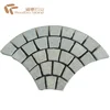 Fan Shaped Granite Mesh Cobblestone Pavers for Driveway and Patio