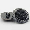 hot sale 40L round shank big black acrylic crystal button for garments