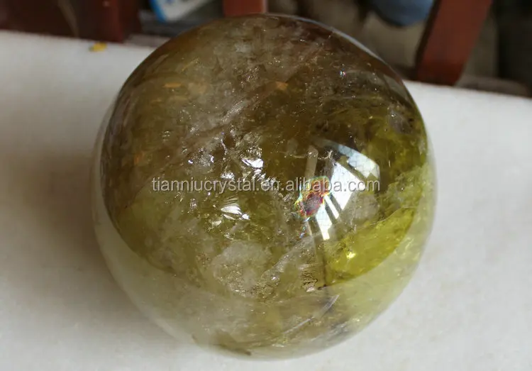 citrine quartz crystal sphere ball polished healing,for gift for