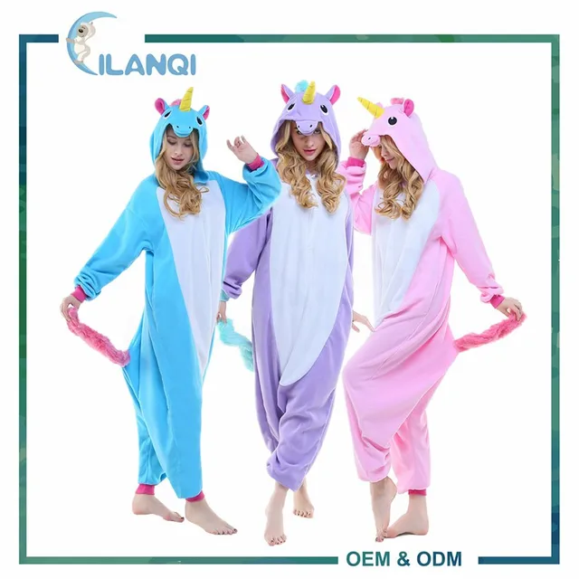 party wear animal pajamas costume custom made adult unicorn