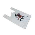 China Cheap Custom Printed Plastic T-shirt Bags With Vest Handle