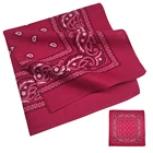 popular women's 22"*22" 100% cotton hot pink multifunctional paisley bandana