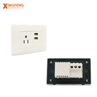 American standard 118 type 3 pin wall electrical socket usb 220v outlet
