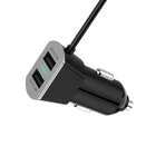 Promotional Factory Hot-selling 2017 dual 4.8A usb car charger with cable for cellphone in car