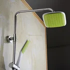 Colourful baking Varnish bath& shower rotate faucet set with ABS plastic rain shower head &hand shower