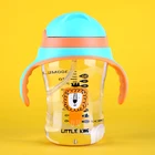 PPSU baby drink milk straw bottle 320ml water bottle bpa free plastic feeding baby bottle with straw