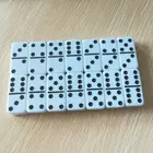 Custom double six dominoes set in wooden box