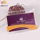Holywish waterproof pvc soft plastic horizontal badge id card holder with lanyard for visitor