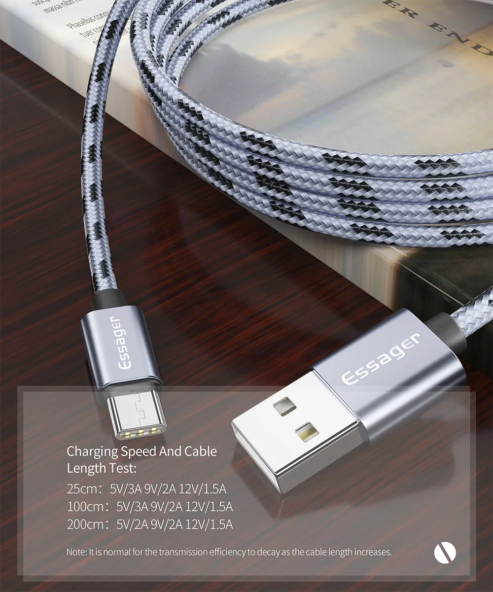 Essager Best Seller 2018 in USA Type c USB Cable 1M 2M - ANKUX.COM