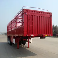 Container Truck Trailer 3 Axles Skeletal