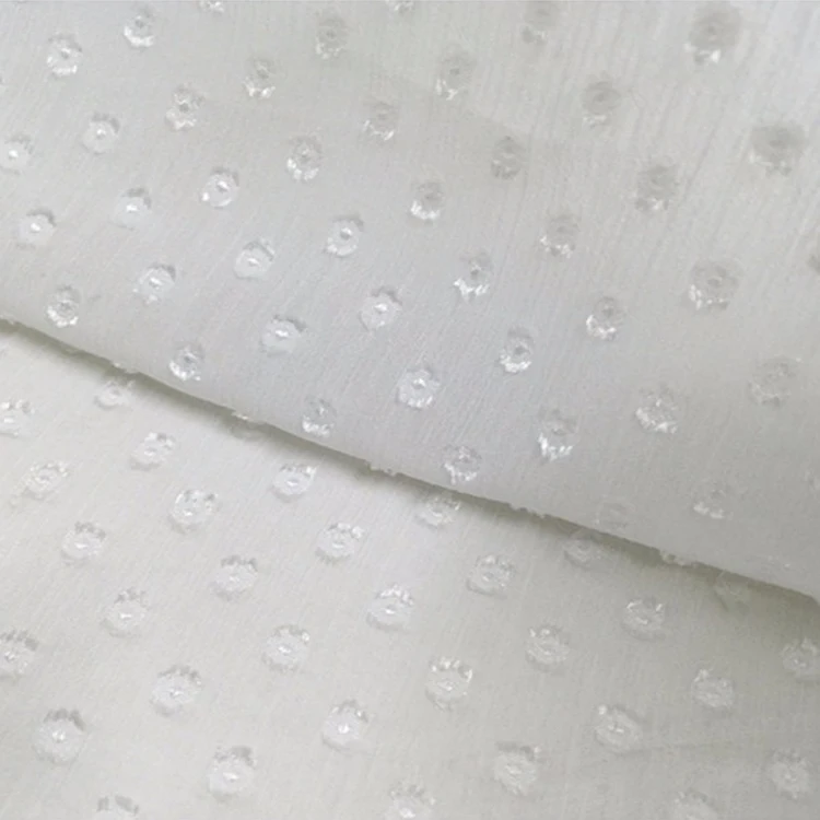 white chiffon fabric bulk