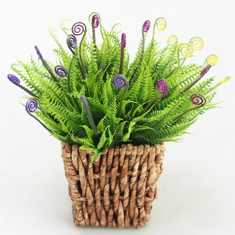 Flone Artificial Plastic Fern Grass Green Leaf Branch Simulation Flower Decorative For Wedding Party Room Decoration Art (4)