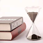 Diamond shaped glass sand timer decorative vary color glass hourglass
