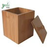 Natural Bamboo Bathroom Basket, Organizer waste Bin, Trash Can