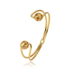 52050 xuping guangzhou fashion imitation jewelry simple styles 24k gold bangle cuff