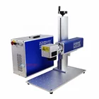 20w Fiber Laser Marking Machine 30w 50w For Permanent Metal Parts Marking and Engraving with rotary attachment