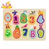 Ready To Ship math toys wooden number puzzles for children W14B111