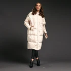 Customization Private label heavy winter white duck down jacket women