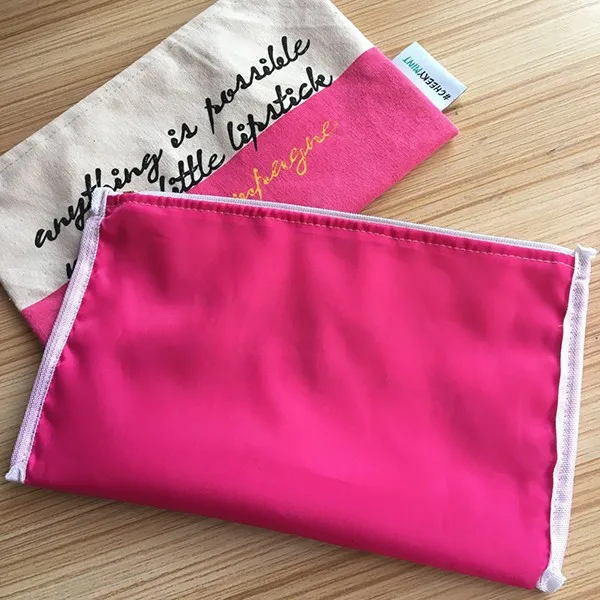 colorful cotton make up pouch bag with custom logo