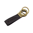 Custom Leather Keychain Personalized Leather Keychain Coordinates Key Ring Leather Keychain