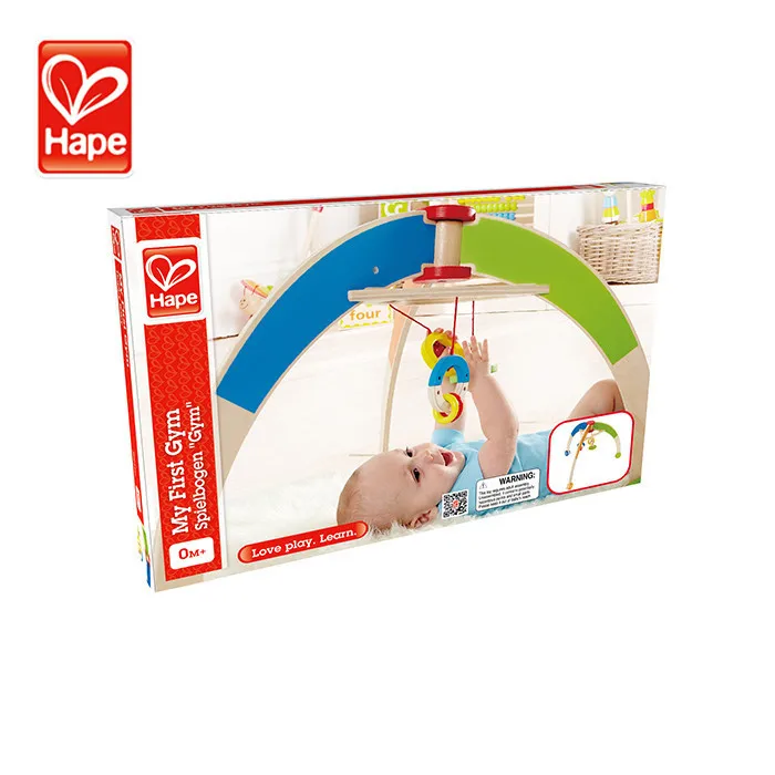 Hape brand New design baby wooden multi-function safety baby play gym wood
