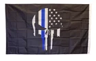 3x5 USA Police Punisher Memorial Thin Blue Line Flag
