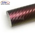 CARLIKE Good Selling Chameleon 3D Carbon Fiber Car Sticker