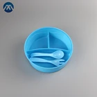 High quality baby tray feeding bowl with spoon compartment bowl plastic bowl