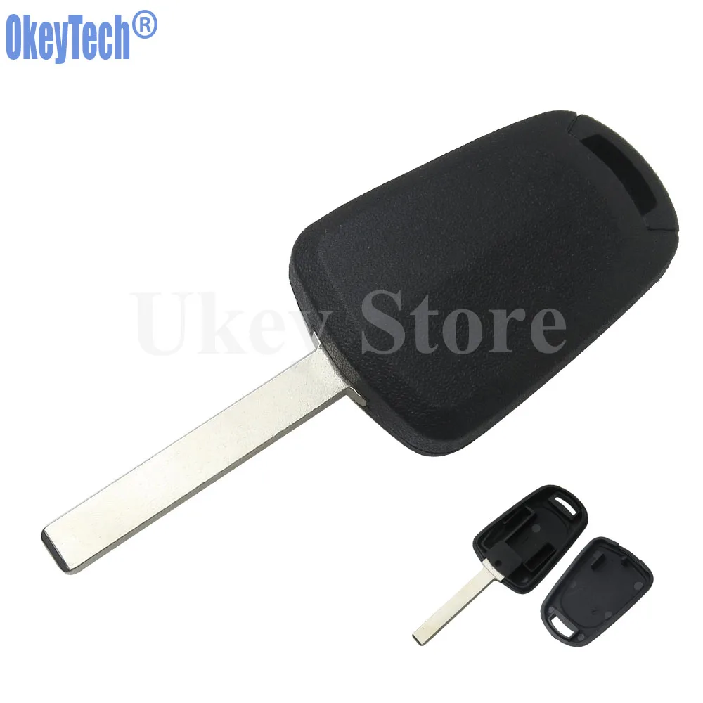 OkeyTech Car Transponder Key Shell Case Fob for Vauxhall Opel Key Uncut HU100 Blade Blank Replacement Auto Transponder Key Shell