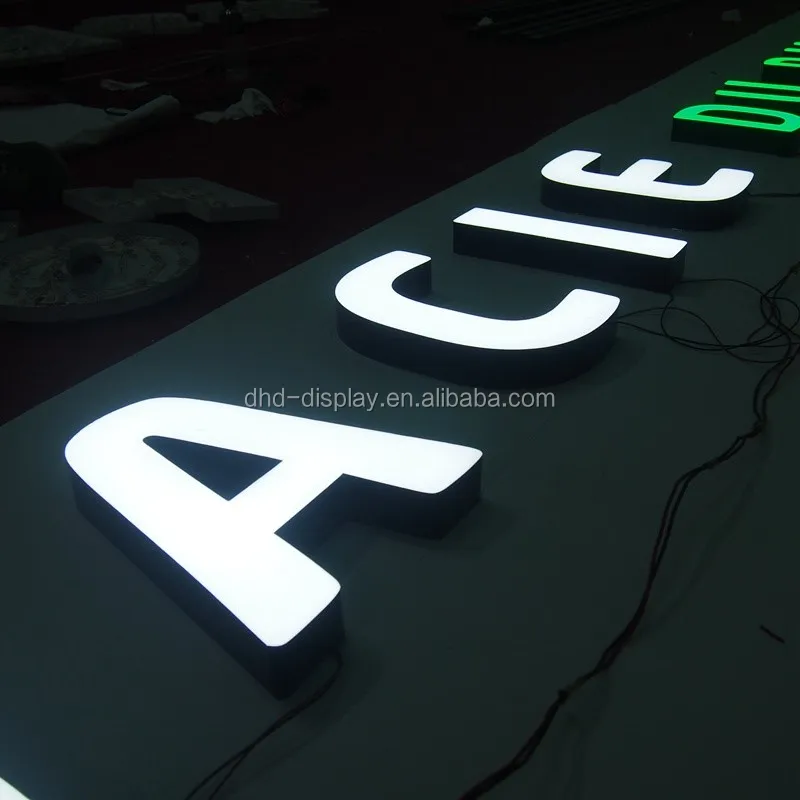 Custom Business Signs Epoxy Resin Light Led Letter Signage For