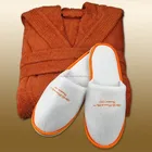 customized brown deluxe spa robe gift set